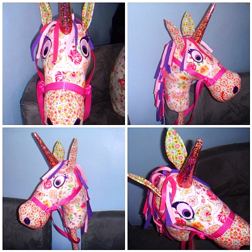 Einhorn Steckenpferd, selber machen Anleitung Einhorn Steckenpferd, farbenmix