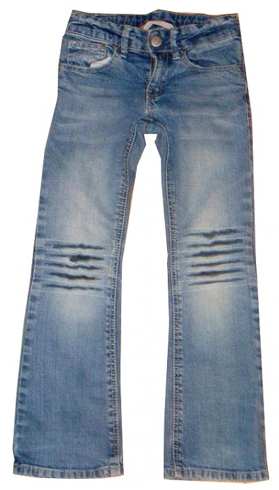 Jeanshose flicken, Chenille-Technik, farbenmix Jeanshose flicken, Chenille-Technik, farbenmix