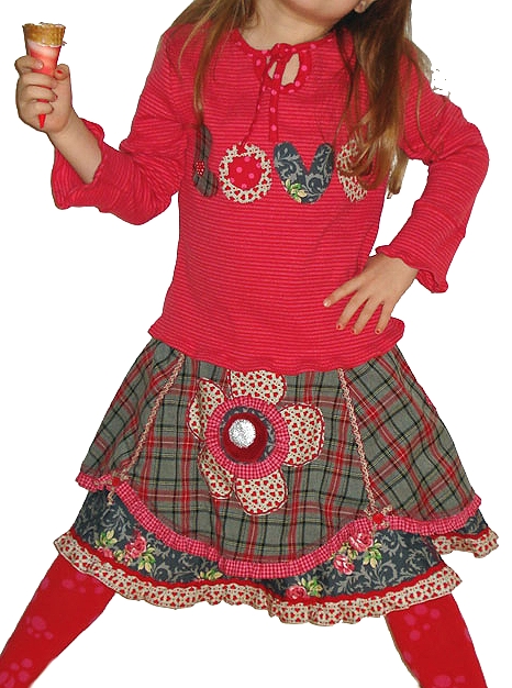 Rock-Kombi Schnittmuster farbenmix, Anleitung mit Fotos Rock-Kombi Schnittmuster farbenmix, Anleitung mit Fotos