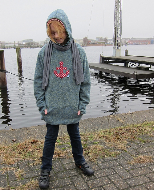 Kuschelpulli Hafen im Winter Innenhafen bei Kälte