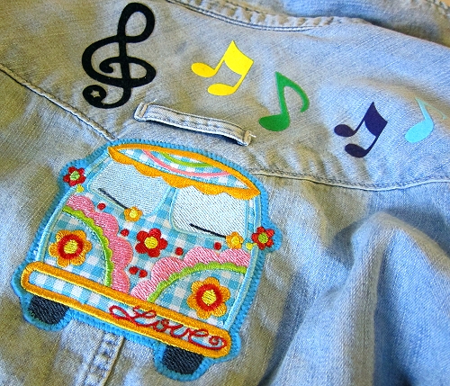 Flowerpower Jeanshemd farbenmix Flowerpower Jeanshemd farbenmix