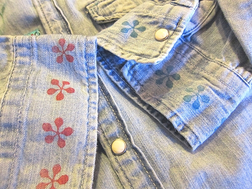 Stempelkunst Stoffarbe, farbenmix Stempeln auf Stoff, farbenmix