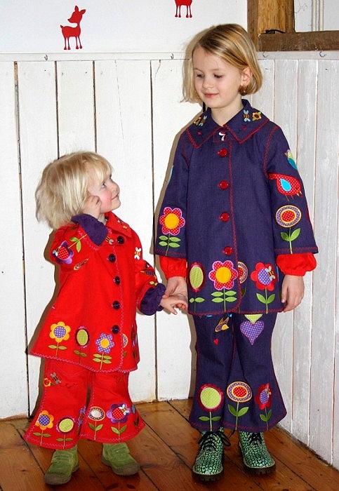 Retro-Mode, Kinderjacke, Schnittmuster farbenmix Retro-Mode, Kinderjacke, Schnittmuster farbenmix