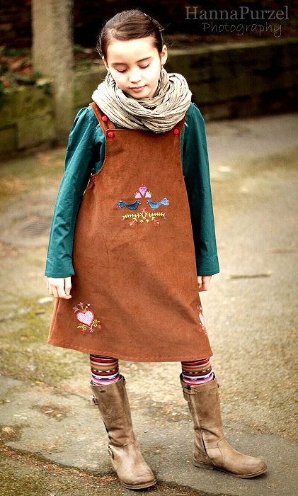 Trägerkleid Retrolook Schnittmuster farbenmix Trägerrock Retrolook Schnittmuster farbenmix