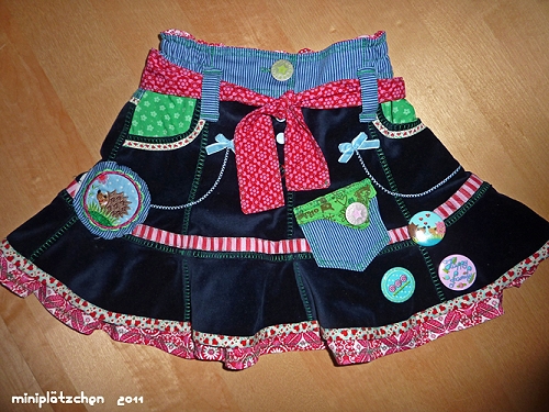 Rock nähen, Schnittmuster farbenmix, Anleitung Rock nähen, Schnittmuster farbenmix, Anleitung