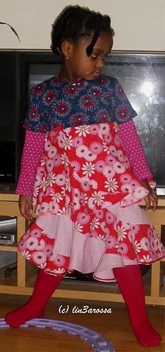 Drehrock REDONDO, Mädchen Schnittmuster farbenmix Drehrock REDONDO, Mädchen Schnittmuster farbenmix