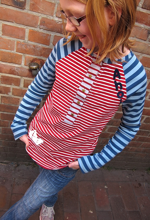 Marine-style, T-Shirt Schnittmuster, farbenmix Marine-style, T-Shirt Schnittmuster, farbenmix