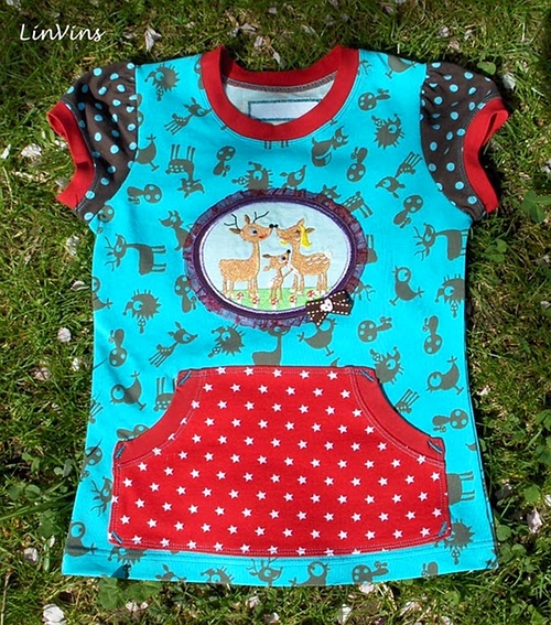 Mädchenshirt, Schnittmuster FANÖ, farbenmix, PüReh Mädchenshirt, Schnittmuster FANÖ, farbenmix, PüReh