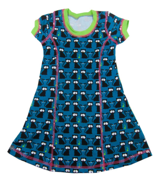 Kiara - Farbenmix Schnittmuster für ein Jerseykleid. Anleitung schritt für schritt erklärt - Kleider aus Jersey nähen