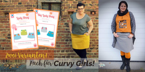 Schnittmuster für Curvy Girls - BIG LADY SHAY - ein Rock fürs ganze Jahr Design mialuna Papierschnittmuster von farbenmix 