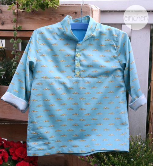 Hemd Bjarne - Oberteile für Jungs nähen - Schnittmuster von farbenmix um ein Hemd für Jungen zu nähen