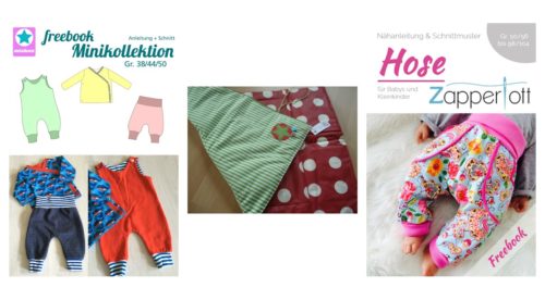 gratis Schnittmuster für Babies Frühchen - nähen lernen mit farbenmix - Wickelunterlage, Hose, Babykleidung 