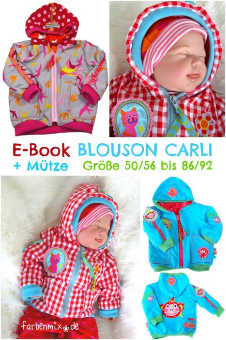Blouson für Kleinkinder Schnittmuster Carli von farbenmix. 