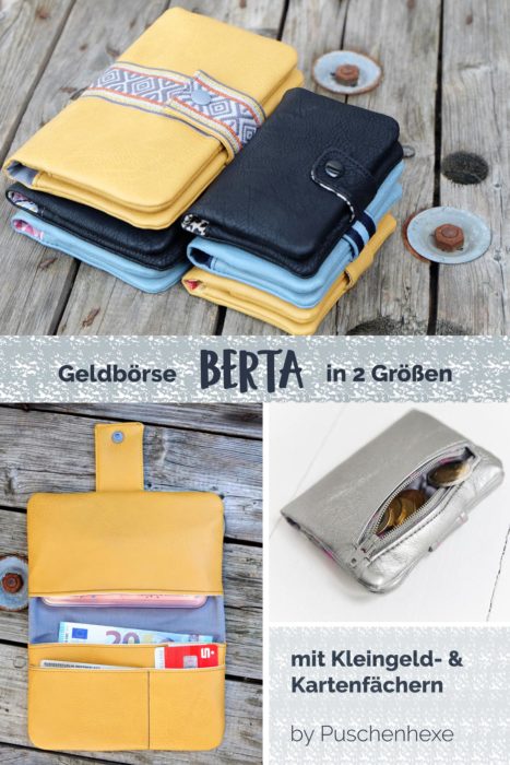 Geldbörse Berta von Puschenhexe Ebook in 2 Größen jetzt bei farbenmix 