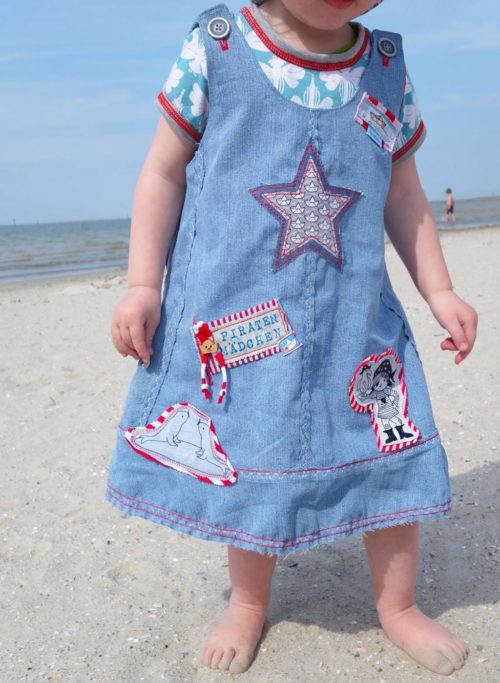 oona von farbenmix - Kinderkleid mit Trägern - nähen für Anfänger - Schnittmuster von farbenmix 