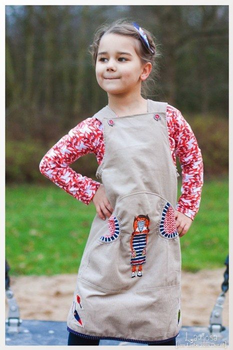 Celina - Kinderträgerkleid nähen mit Schnittmuster von farbenmix 