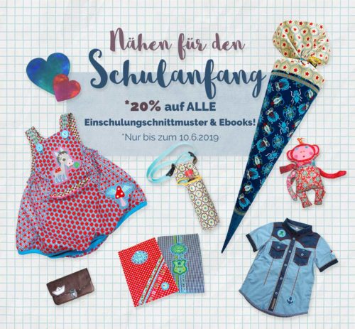 Nähen für die Einschulung Schultüte nähen Freebie 