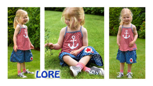 Sommertop und Hosenrock - Schnittmuster Kombi Lore von farbenmix für Kinder die es gerne bequem mögen