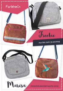 Freebook Marisa Adventskalendertasche 2019 farbenmix