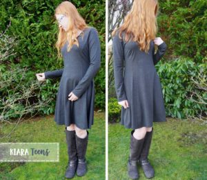 Kiara Teens ein Schnittmuster für ein figurbetontes Jersey Kleid nähen