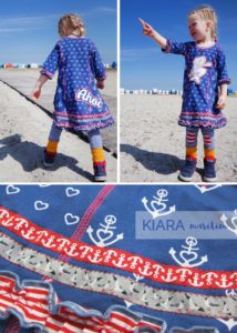maritimes Jersey Kleid nähen Kiara von farbenmix Ebook und Papierschnittmuster