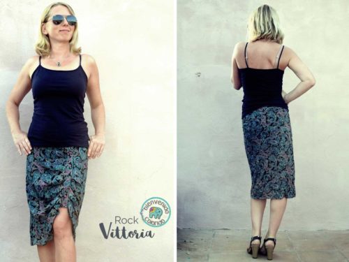 Damenrock nähen mit Vittoria Design bienvenido colorido erhältlich bei farbenmix