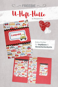 Nähen für den Schulanfang Hefthülle Freebie
