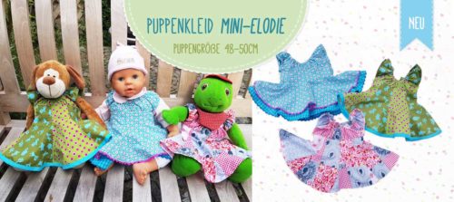 Mini-Elodie Puppenkleid nähen mit Ebook von farbenmix 