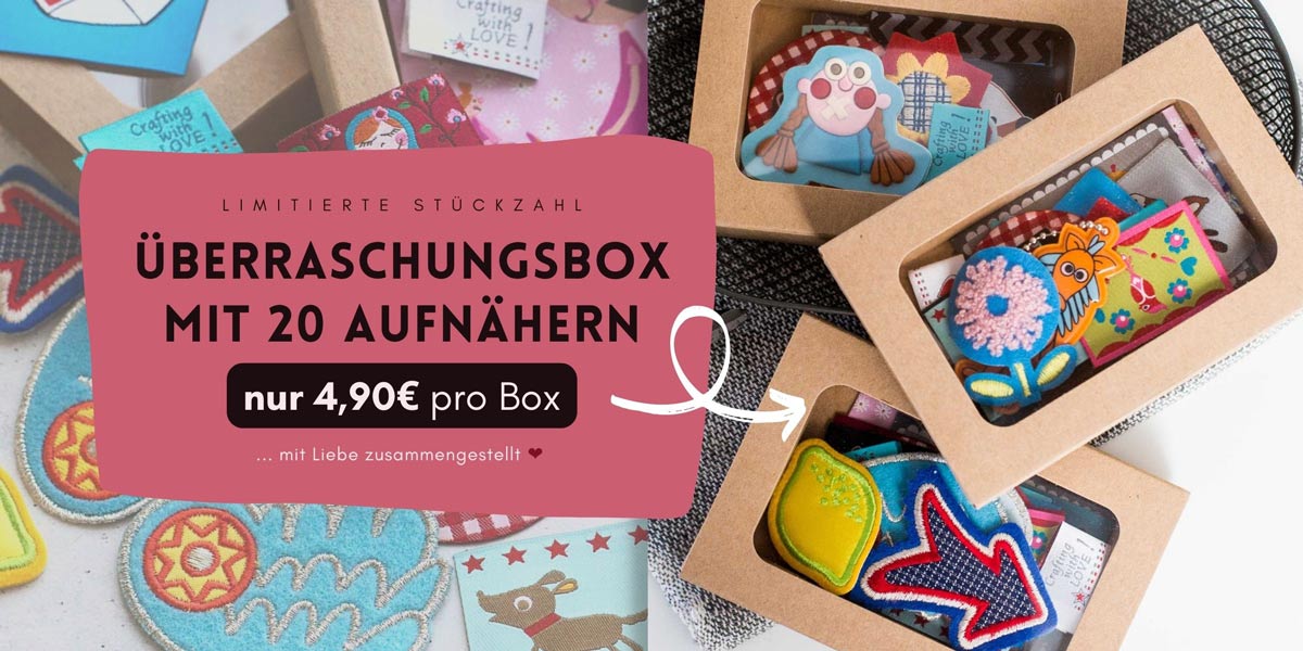 Aufnäher Überraschungsbox Neue Stoffe Und Mehr 7897