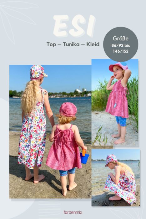Esi Ebook Schnittmuster Top, Kleid oder Tunika für Kinder nähen mit farbenmix